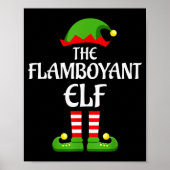 Flamboyant Elf Family Matching Group Christmas  Poster (Vorne)