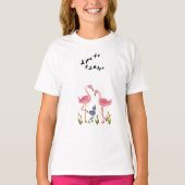 Flamboyant Flamingo Fantasy: Inspiriert von Vögeln T-Shirt (Vorderseite)