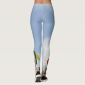 Flamboyant Royal Poinciana Blume Sky Blue Leggings (Rückseite)