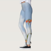 Flamboyant Royal Poinciana Blume Sky Blue Leggings (Links)