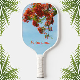 Flamboyant Royal Poinciana Botanical Floral Pickleball Schläger