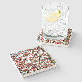 Flamboyant Royal Poinciana Floral Botanical Steinuntersetzer