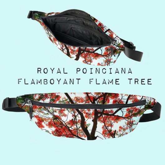 Flamboyant Royal Poinciana Tree Botanical Bauchtasche