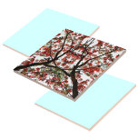 Flamboyant Royal Poinciana Tree Fliese<br><div class="desc">Der Flamboyant-,  Royal Poinciana- oder Flammenbaum mit seinen tropischen orangefarbenen und roten Blume,  die zu einem blauen Himmel und weißen Wolken reichen,  ist die Inspiration für dieses einzigartige und faszinierende Design. Dies ist 1 von 4 aufeinander abgestimmten Designs. Dieses Bild ist eine Originalfotografie von JLW_FOTOGRAFIE</div>