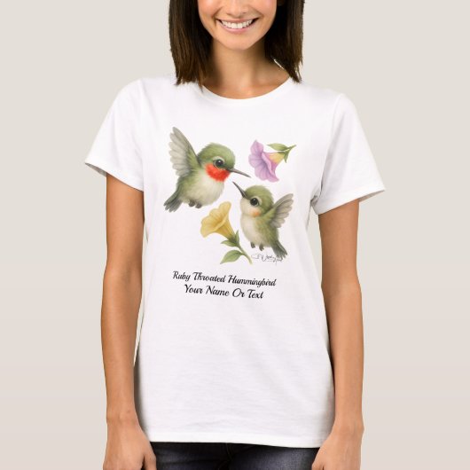 Flamboyant Ruby Throated Hummingbird T-Shirt (Vorderseite)