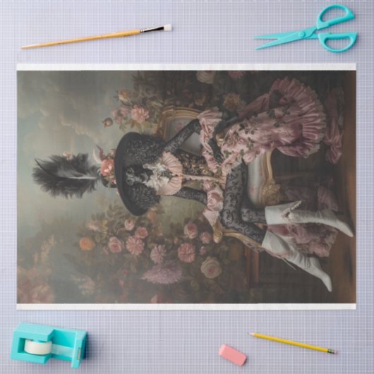 Flamboyant Standard Poodle Decoupage Seidenpapier (Basteln)