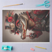 Flamboyant Steampunk Style Alligator Decoupage Seidenpapier (Basteln)