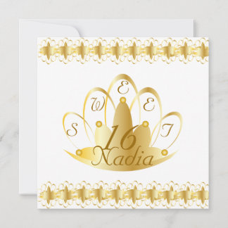 Flamboyant Tiaras 16 . Geburtstag Invitation-Cust. Einladung