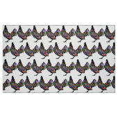 Flamboyant Vivid Rooster Pattern Stoff (Fat Quarter (45,7 x 55,9 cm))