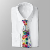 Flamboyante Krawatte | Regenbogenblumen und Diaman (Gebunden)