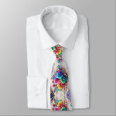 Flamboyante Krawatte | Regenbogenblumen und Diaman (Gebunden)