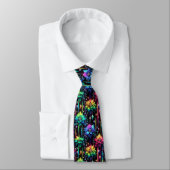Flamboyante Krawatte | Regenbogenblumen und Diaman (Gebunden)
