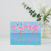 Flamboyanz der Flamingos Postkarte (Stehend Vorderseite)