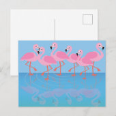 Flamboyanz der Flamingos Postkarte (Vorne/Hinten)