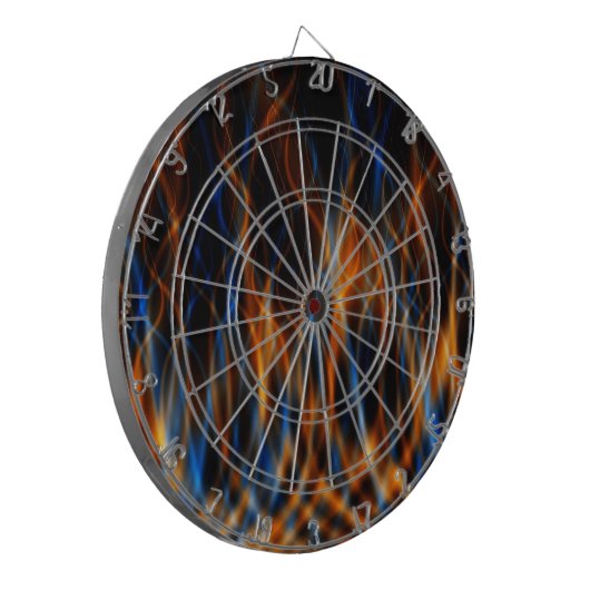 Flame an der Dart-Tafel Dartscheibe (Vorderseite Links)