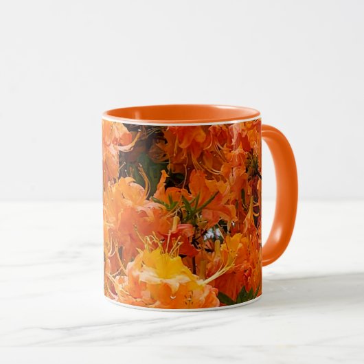Flame Azalea Blume Tasse (VorderseiteRechts)