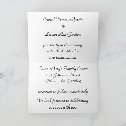 Flame Calla Lily Einladung (Innenseite)