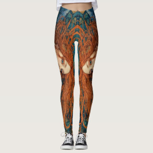 "Flame der Gezeiten" - Ein farbenfrohes Porträt    Leggings