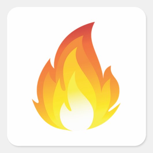 Flame Emoji Sticker (Vorderseite)