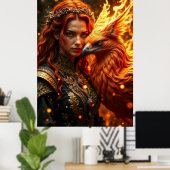 Flame Enchantress Fantasy Poster (Heimbüro)