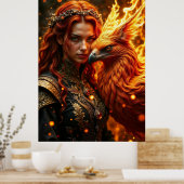 Flame Enchantress Fantasy Poster (Küche)