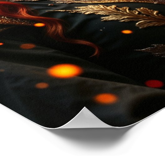 Flame Enchantress Fantasy Poster (Ecke)