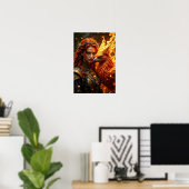 Flame Enchantress Fantasy Poster (Heimbüro)