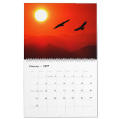 Flame & Feathers Vogel-Silhouette Kalender (Feb 2027)