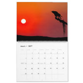Flame & Feathers Vogel-Silhouette Kalender (Mär 2027)