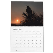 Flame & Feathers Vogel-Silhouette Kalender (Jan 2027)