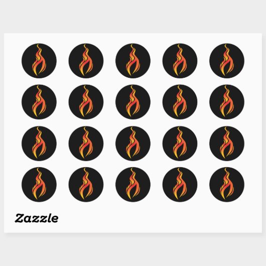 Flame Icon Sticker (Blatt)