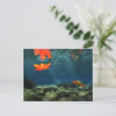 Flame im Wasser Postkarte (Stehend Vorderseite)