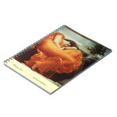 Flame June von Frederick Leighton-Notebook Notizblock (Linke Seite)