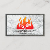 Flame | Kochwerkzeuge | Marmor und Schiefer Visitenkarte (Vorderseite)