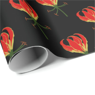 Flame Lily Gloriosa Geschenkpapier