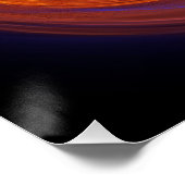 Flame Liquid Glass Abstrakt Fraktal Art Poster (Ecke)