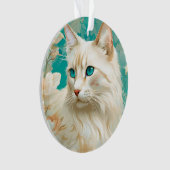 Flame Lynx Point Siamese Portrait Art Ornament (Vorderseite)