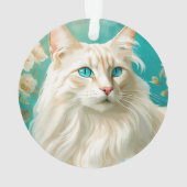 Flame Lynx Point Siamese Portrait Art Ornament (Rückseite)