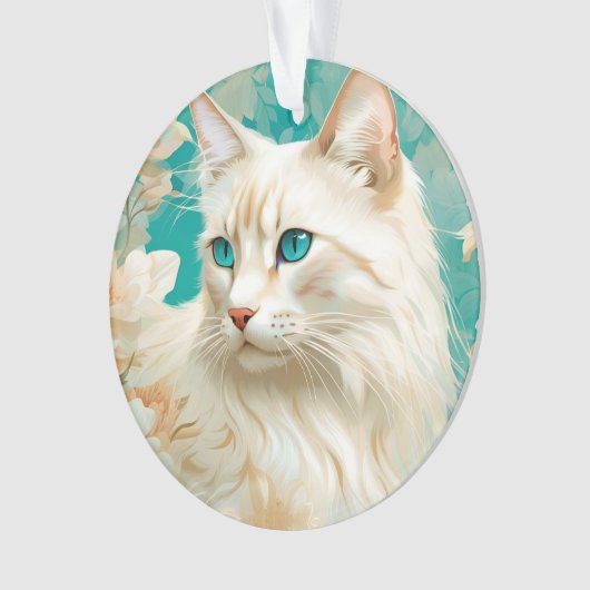 Flame Lynx Point Siamese Portrait Art Ornament (Vorderseite)