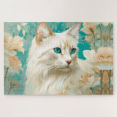 Flame Lynx Point Siamese Portrait Art Puzzle (Horizontal)