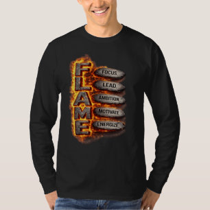 FLAME Motivations-Grafik-T-Shirt für Herren T-Shirt