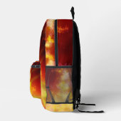 Flame Night Sky Bedruckter Rucksack (Rechts)
