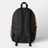 Flame Night Sky Bedruckter Rucksack (Rückseite)