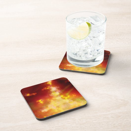 Flame Night Sky Plastic Getränkeuntersetzer (Rechte Seite)
