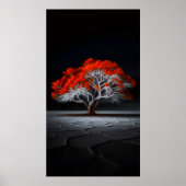 Flame of Life – Red Tree of Resilience Poster (Vorne)