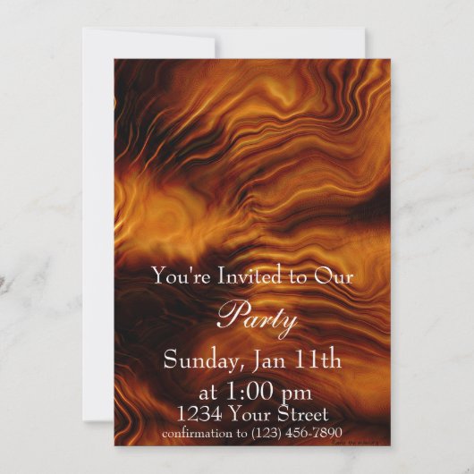 Flame Party 3 Einladen voll Einladung (Vorderseite)