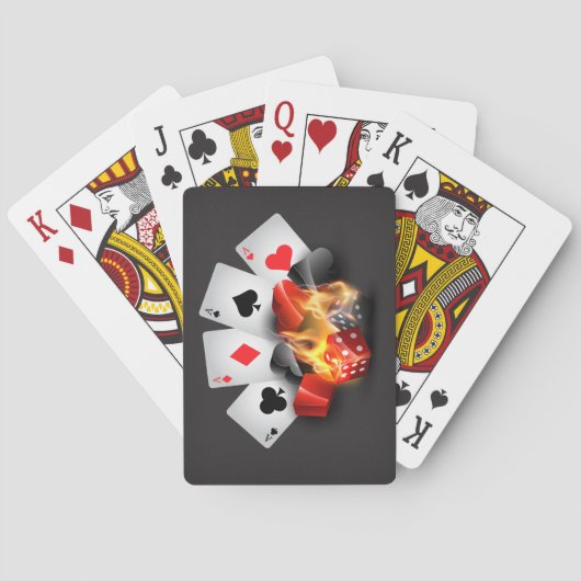 Flame Poker Casino Black Spielkarten (Rückseite)