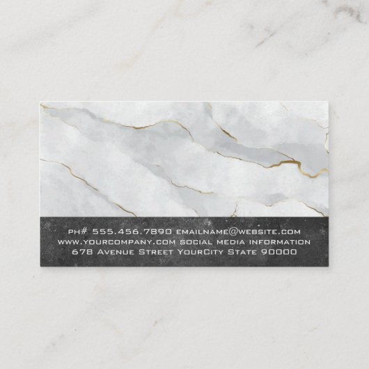 Flame-Pop-Logo | Marmor Visitenkarte (Rückseite)