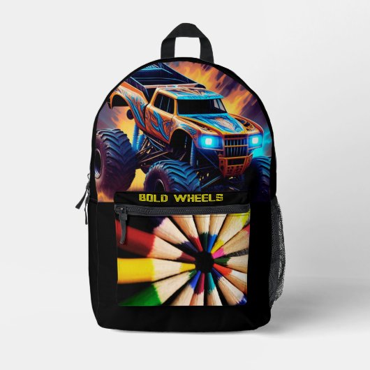 Flame Racer Backpack Bedruckter Rucksack (Vorderseite)