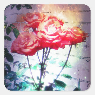 Flame Roses Stickers